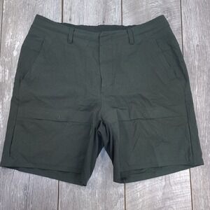 Lululemon Lab Shorts Men 36 Green Technical Cargo Hiking Athletic Moon Drift